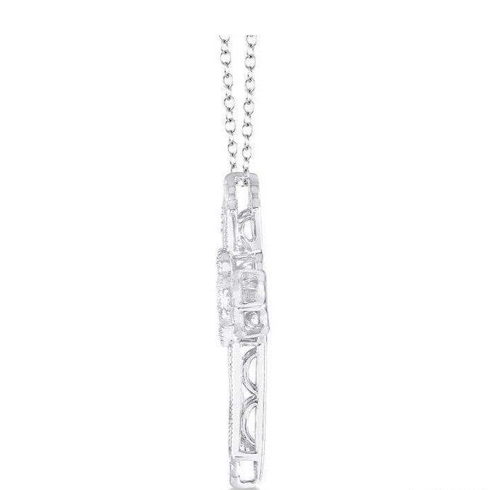 Parkplace Jewelers Silver Cross Emotion Diamond Pendant 84059PPSXSLPD