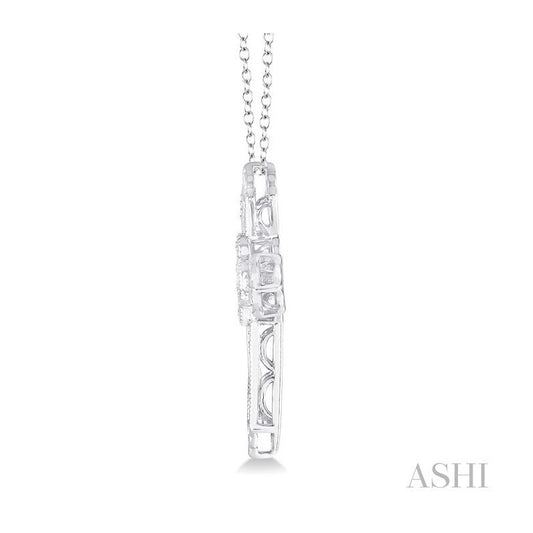 ASHI Silver Cross Emotion Diamond Pendant 84059PPSXSLPD