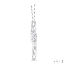 ASHI Silver Cross Emotion Diamond Pendant 84059PPSXSLPD