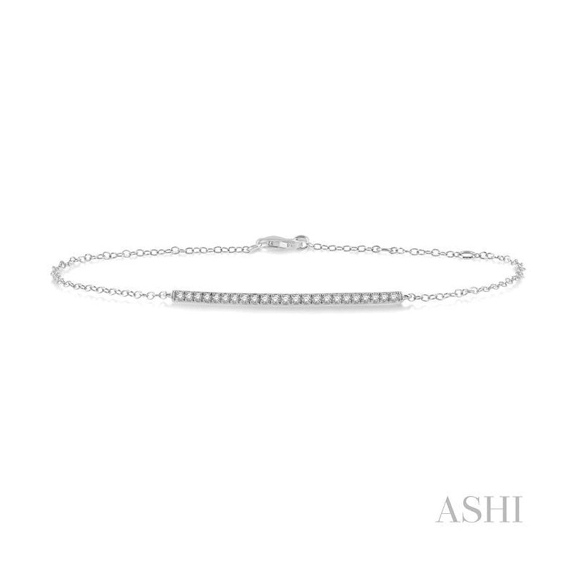 ASHI Bar Diamond Chain Bracelet 701A0PPTSWG