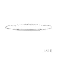 ASHI Bar Diamond Chain Bracelet 701A0PPTSWG
