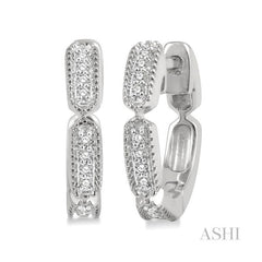 ASHI Petite Diamond Huggie Fashion Earrings 669V8PPTSERWG