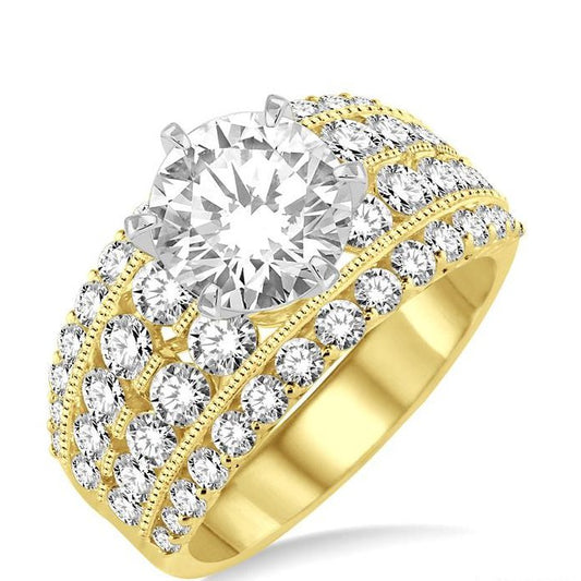 Parkplace Jewelers Round Shape Semi-Mount Diamond Engagement Ring 17280PPFVYW-SM-2.10