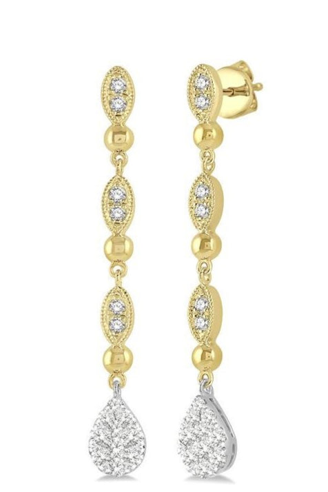 Parkplace Jewelers Pear Shape Lovebright Diamond Long Earrings 922B3PPFGERYW