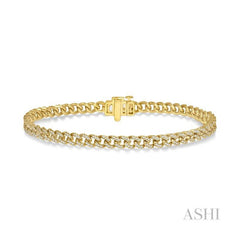 ASHI Curb & Cuban Diamond Fashion Bracelet 75951PPFHYG
