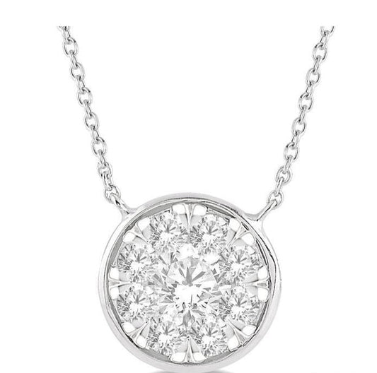 Parkplace Jewelers Round Shape Lovebright Essential Diamond Pendant 9977VPPFHNKWG
