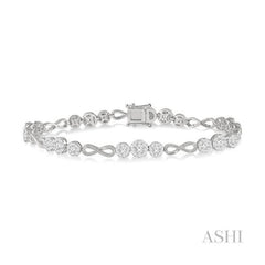 ASHI Lovebright Diamond Infinity Link Bracelet 70172PPFGWG