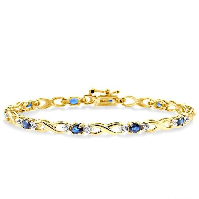 Parkplace Jewelers Oval Shape Gemstone & Diamond Bracelet 76040PPFSSP