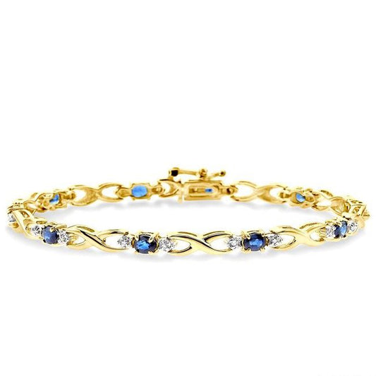 Parkplace Jewelers Oval Shape Gemstone & Diamond Bracelet 76040PPFSSP