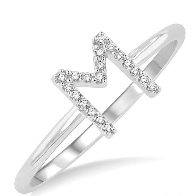 Parkplace Jewelers Block 'M' Initial Diamond Ring 365D9PPTSWG-M