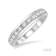 ASHI 11 Stone Channel Set Diamond Wedding Band 33313PPFGWG