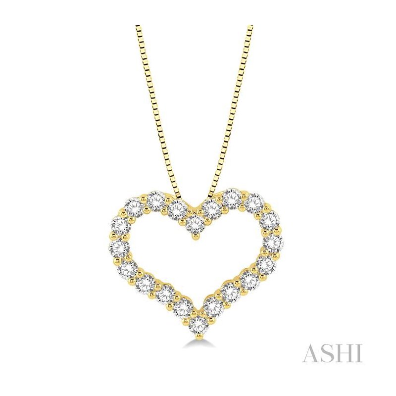 ASHI Heart Shape Diamond Pendant 94052PPFGPDYG