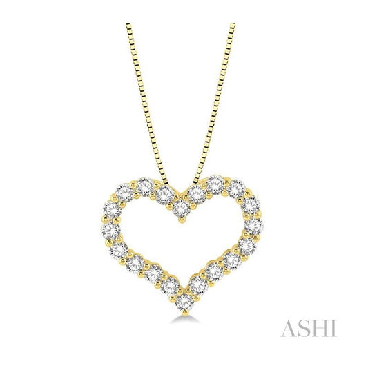 ASHI Heart Shape Diamond Pendant 94052PPFGPDYG