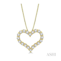 ASHI Heart Shape Diamond Pendant 94052PPFGPDYG