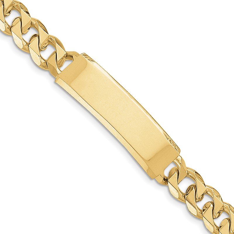 Quality Gold 14k Hand-polished Curb Link ID Bracelet LK120ID-8