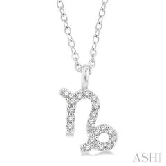 ASHI Capricorn Zodiac Diamond Pendant 635Y9PPFSPDWG-CAPR