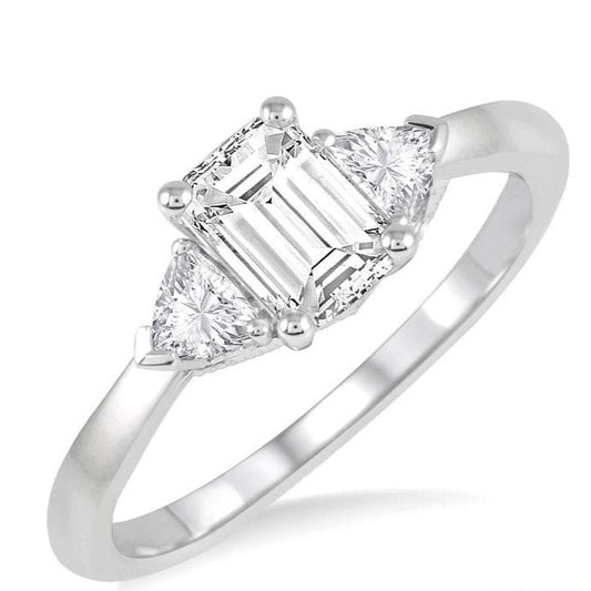 Parkplace Jewelers Emerald Shape Semi-Mount Diamond Engagement Ring 252L6PPFHWG-SM-OC
