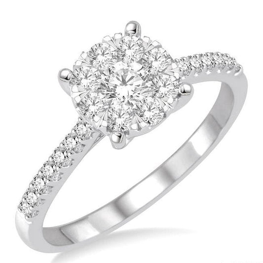 Parkplace Jewelers Round Shape Lovebright Essential Diamond Engagement Ring 150C2PPFVWG