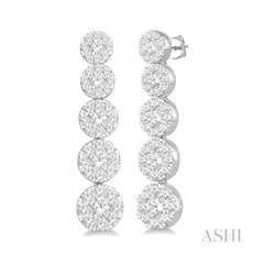 ASHI Lovebright Essential Journey Diamond Long Earrings 914B0PPFVERWG-1.15