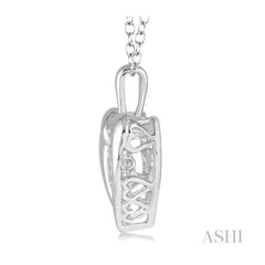 ASHI Silver Heart Shape Emotion Diamond Fashion Pendant 80119PPSXSLPD