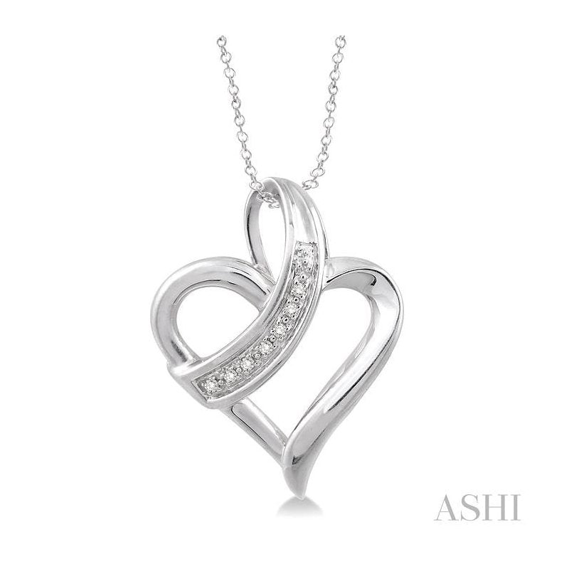 ASHI Silver Heart Shape Diamond Fashion Pendant 86569PPSSSLPD