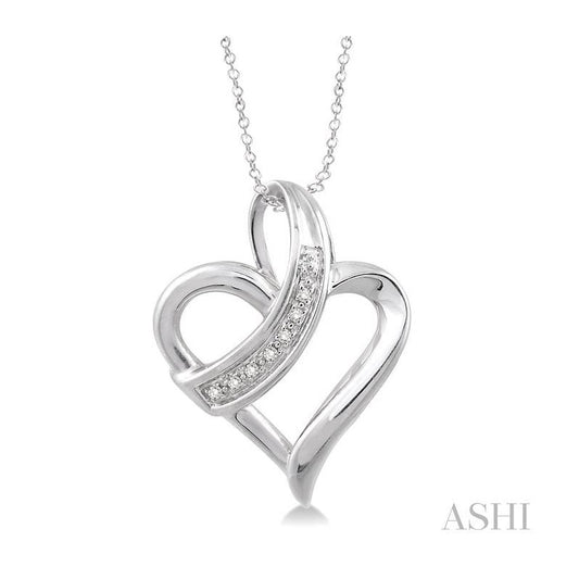 ASHI Silver Heart Shape Diamond Fashion Pendant 86569PPSSSLPD