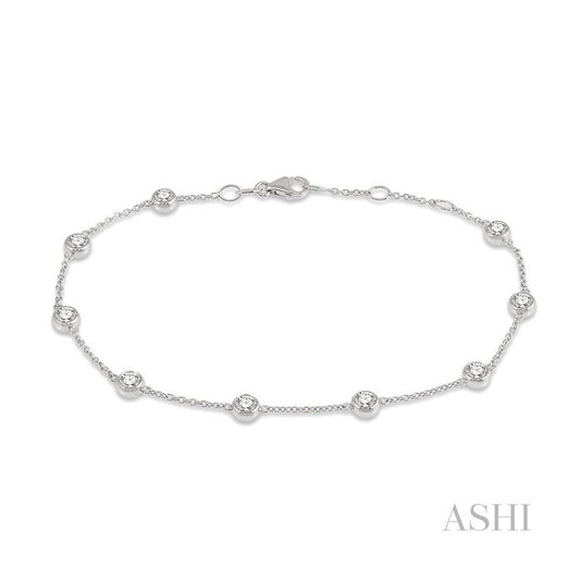ASHI Diamond Station Chain Bracelet 700C1PPFGWG