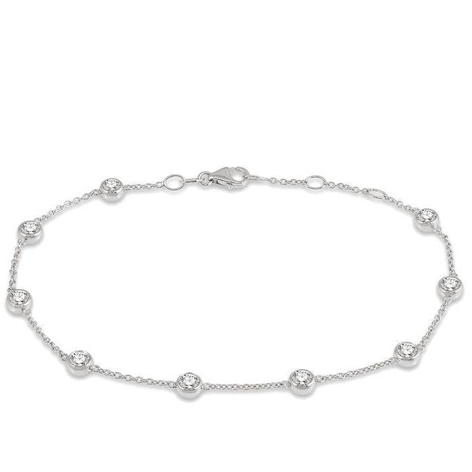 Parkplace Jewelers Diamond Station Chain Bracelet 700C1PPFGWG