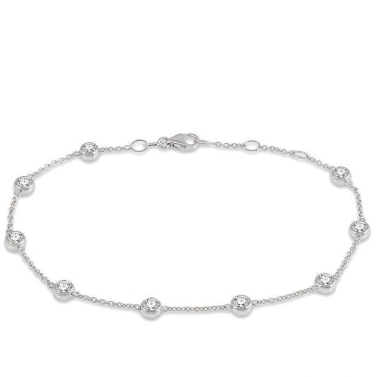 Parkplace Jewelers Diamond Station Chain Bracelet 700C1PPFGWG
