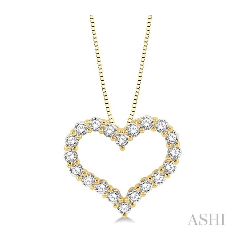 ASHI Heart Shape Diamond Pendant 94050PPFGPDYG-1.50