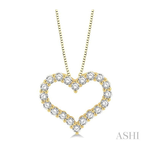ASHI Heart Shape Diamond Pendant 94050PPFGPDYG-1.50
