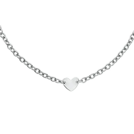 White Sterling Silver Polished Polished Bead Jewelry Necklace