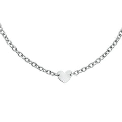 White Sterling Silver Polished Polished Bead Jewelry Necklace