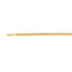 Yellow Sterling Silver Polished Miami Cuban Necklace