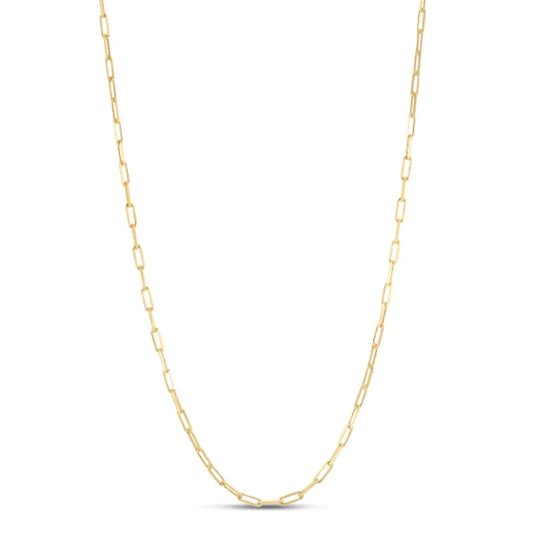 Yellow Sterling Silver Diamond Cut/ Textured Gold Plated Paperclip Anklet