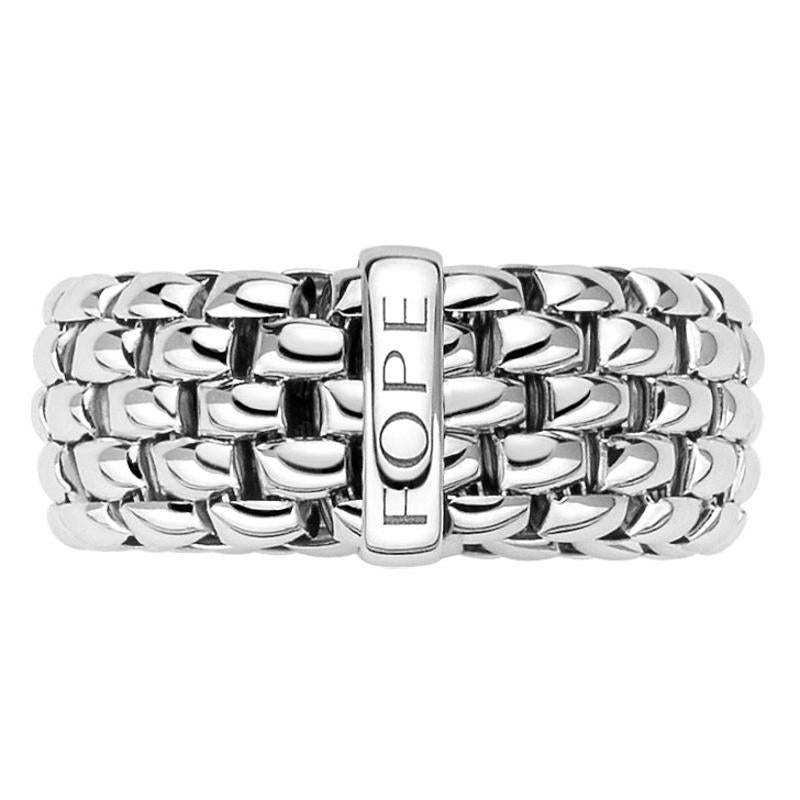 Fope Flex'it Essentials 18ct White Gold Wide Ring 05E04AX_XX_B_XBX_00S