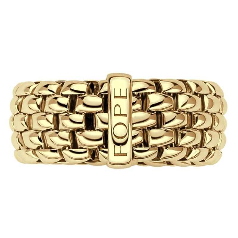 Fope Flex'it Essentials 18ct Yellow Gold Wide Ring 05E04AX_XX_G_XGX_00S