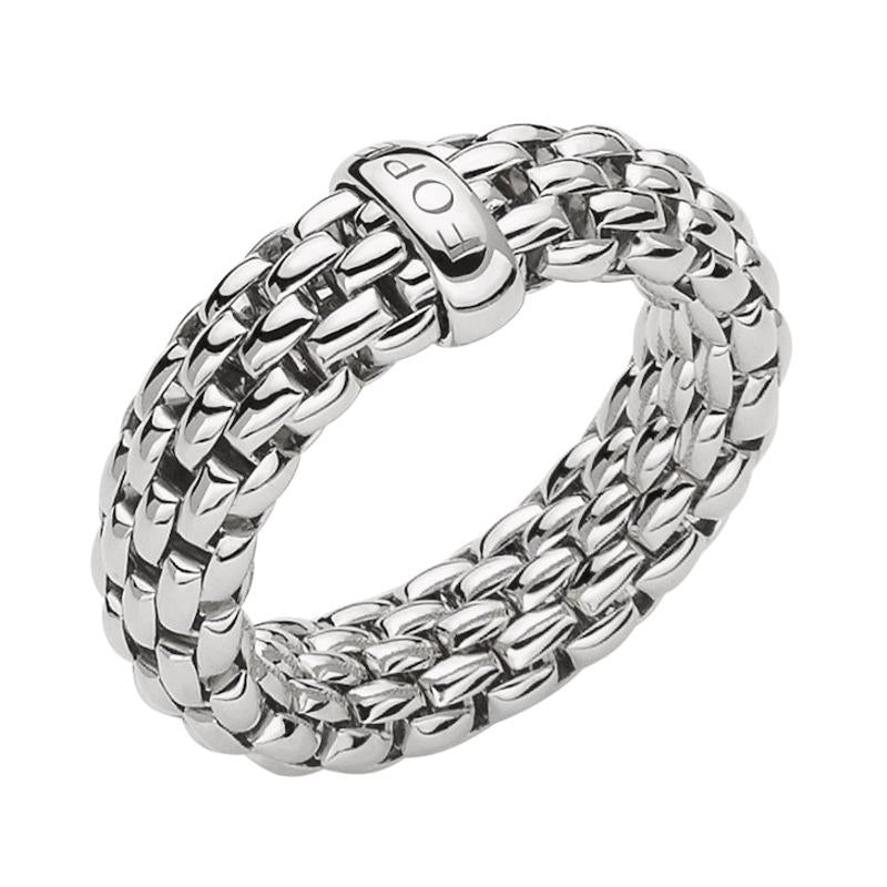 Fope Flex'it Essentials 18ct White Gold Medium Wide Ring 55902AX_XX_B_XBX_00S