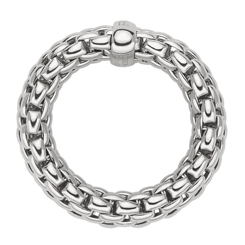 Fope Flex'it Essentials 18ct White Gold Medium Wide Ring 55902AX_XX_B_XBX_00S