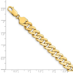 Quality Gold 14k 8.5mm Solid Hand-Polished Fancy Link Bracelet FL442