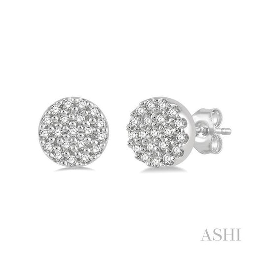 ASHI Disc Petite Diamond Fashion Earrings 646A8PPFSERWG