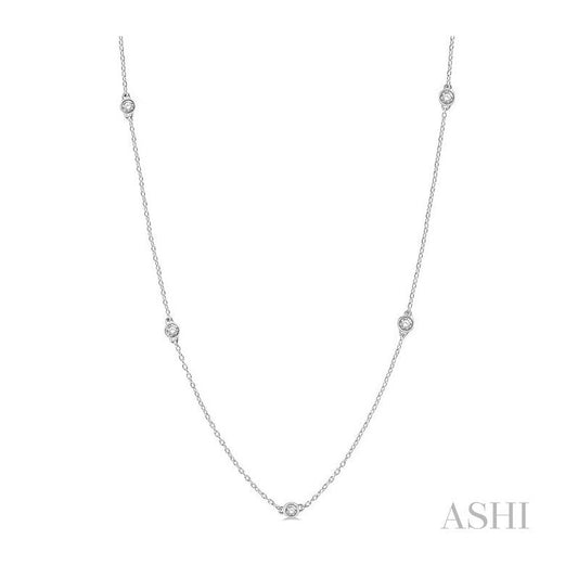 ASHI Diamond Station Necklace 990AVPPFGNKWG