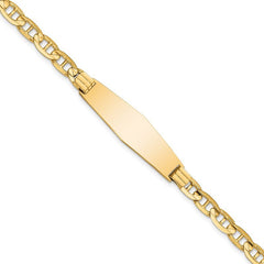 Quality Gold 14k Anchor Soft Diamond Shape ID Bracelet CGL140IDC