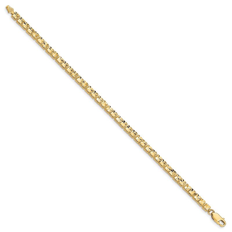 Quality Gold 14K Diamond-Cut Bracelet FB1538-7.25