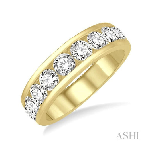 ASHI 11 Stone Channel Set Diamond Wedding Band 33310PPFGYG-2.00