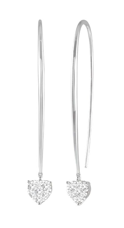 Parkplace Jewelers Heart Shape Lovebright Essential Diamond Earrings 927A3PPFHERWG