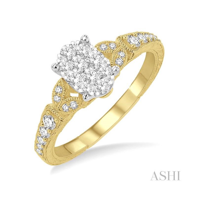 ASHI Oval Shape Lovebright Diamond Engagement Ring 129G3PPFHYW