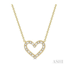 ASHI Heart Shape Baguette Diamond Pendant 992GQPPFHNKYG