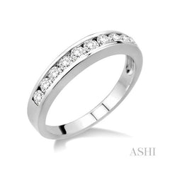 ASHI Channel Set Diamond Wedding Band 30303PPFNW