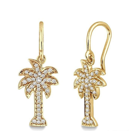 Parkplace Jewelers Palm Tree Diamond Fashion Earrings 63786PPFSERYG